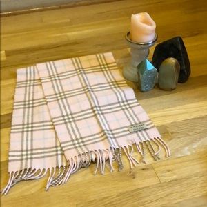 Pink Burberry Lambswool Scarf